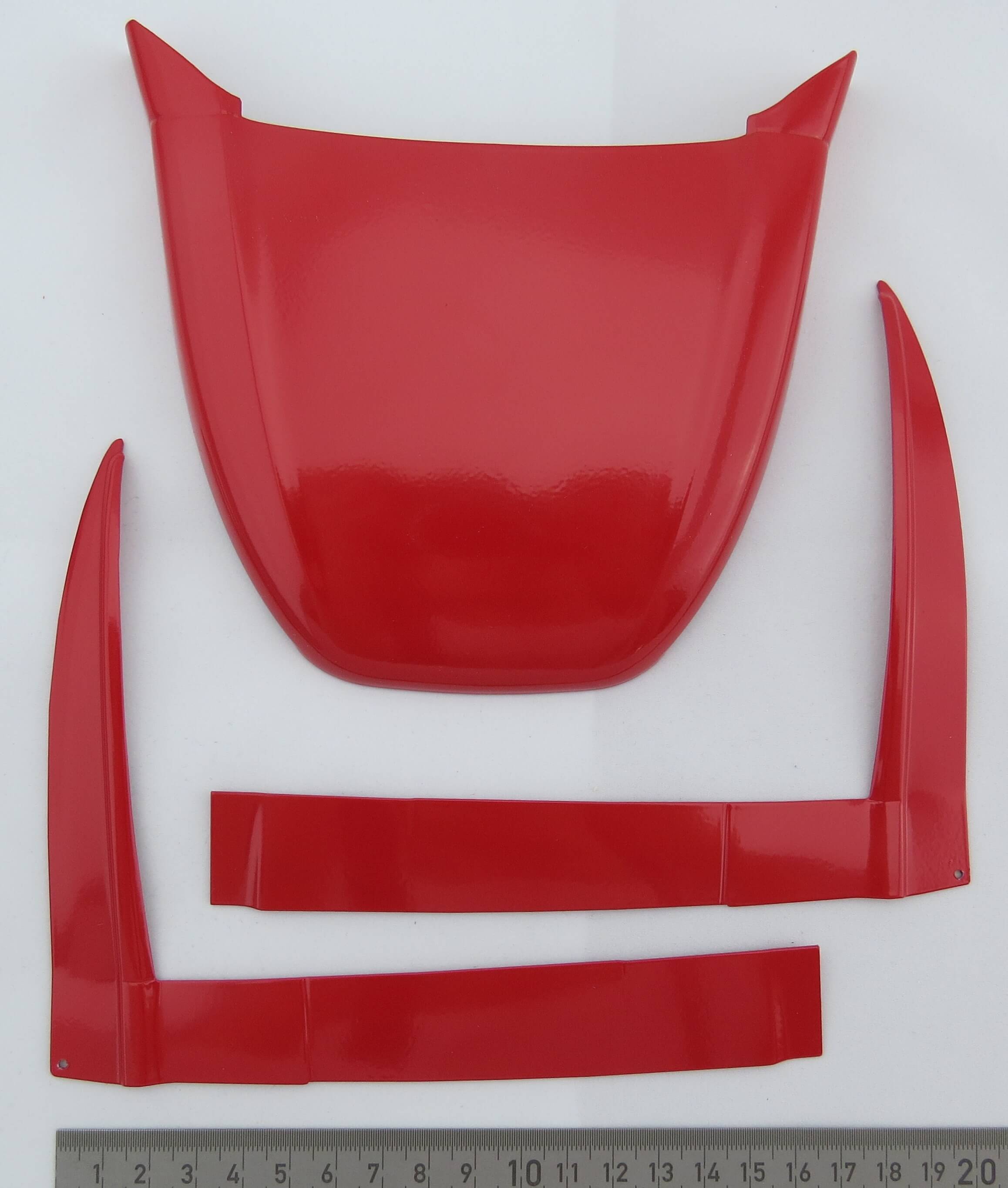 DAF Dachspoiler und Windleitbleche (SC),  rot. (850)