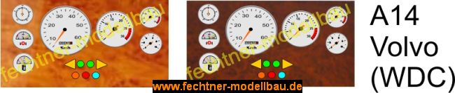 Decal/Aufkleber "Armaturenbrett" A14 für Volvo (WDC),       