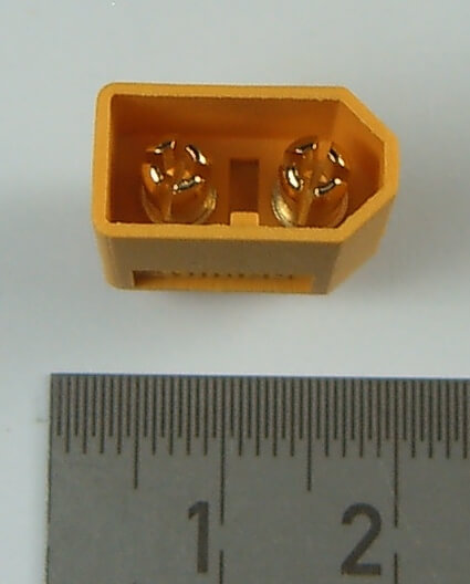 1x XT-60 Stecker. Gelbes Gehäuse.2 Pole. Belastbarkeit