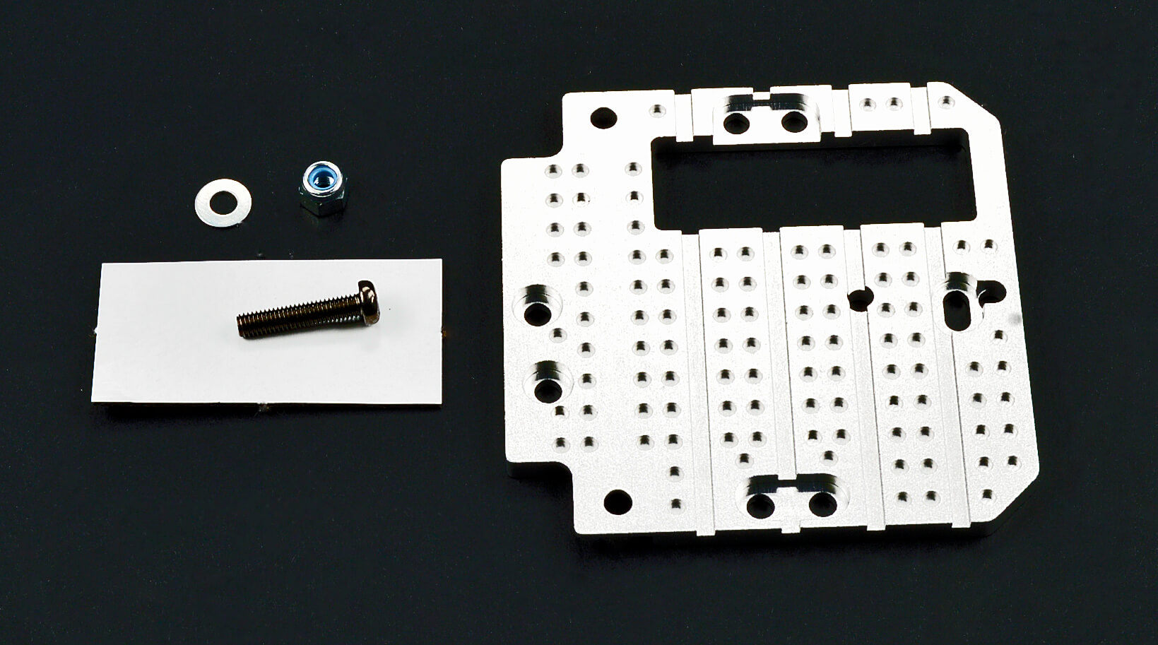 1x Alu-Kupplungshebel-Platte. 2/3-Achs.  Alu. Set enthält   
