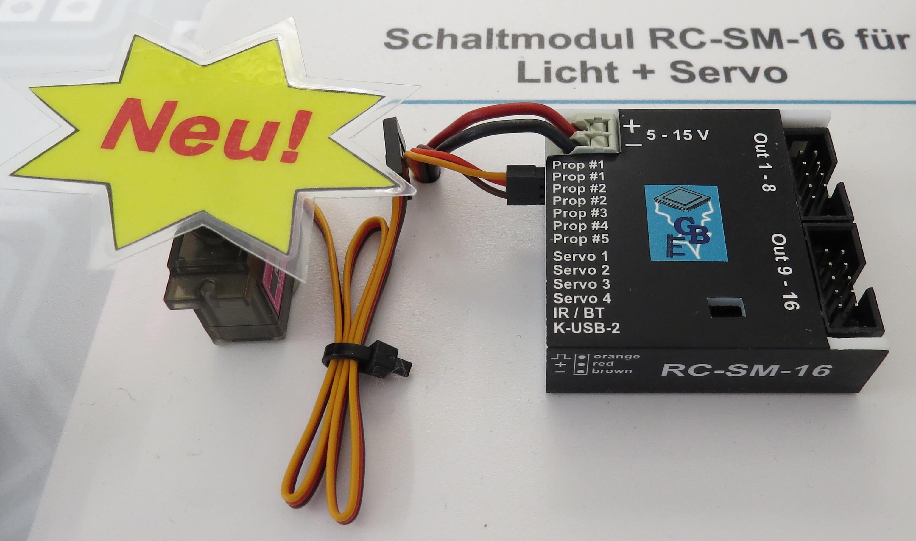 Schaltmodul RC-SM-16 von Beier. Mit 5 bzw. 8 Proportional-  
