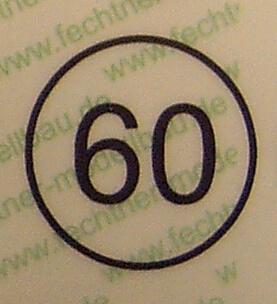 Geschwindigkeitsschild weiss  20mm Durchmesser