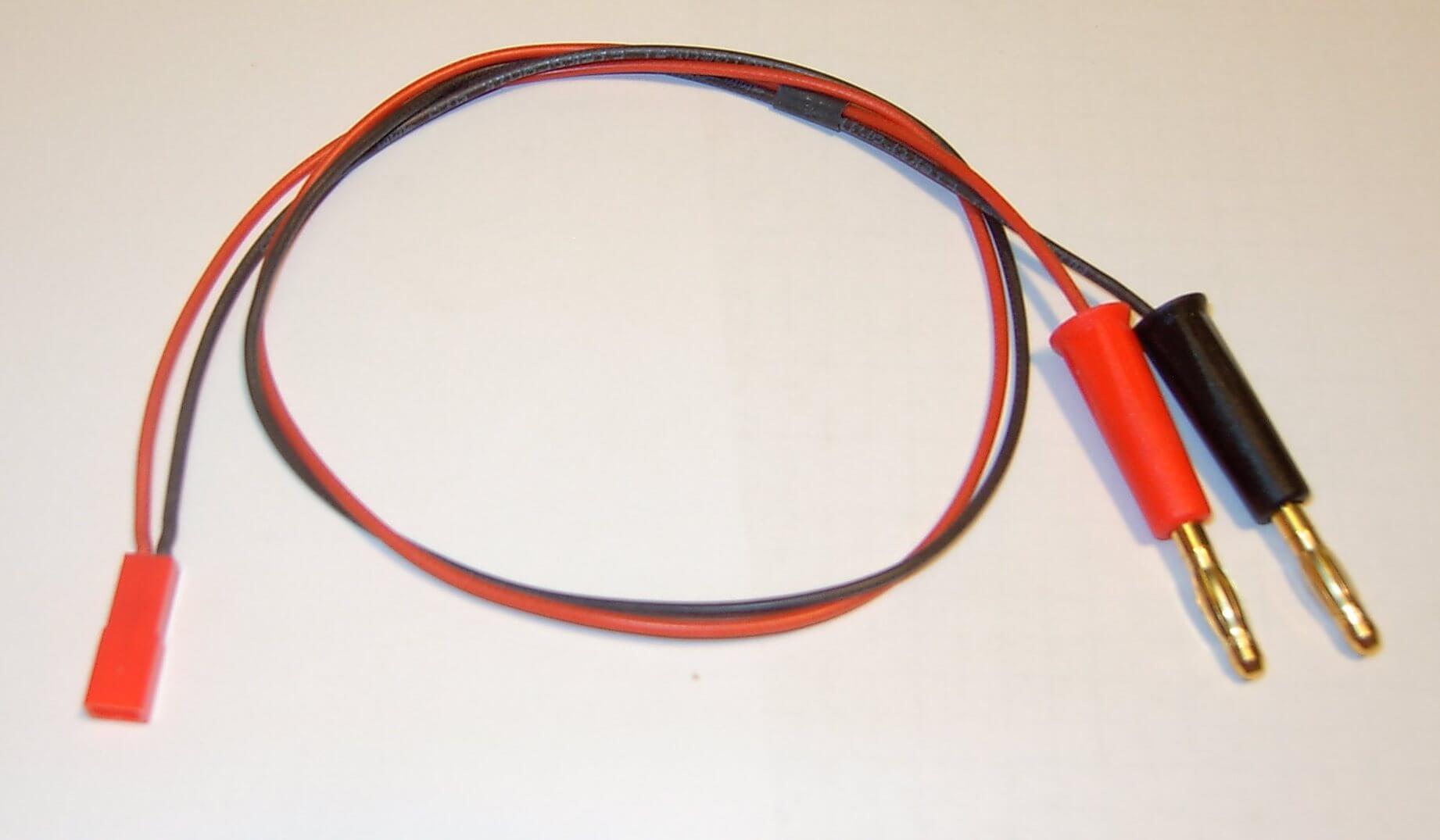 Ladekabel Bananen-Stecker/BEC-Stecker ca. 50cm SILIKONKABE  