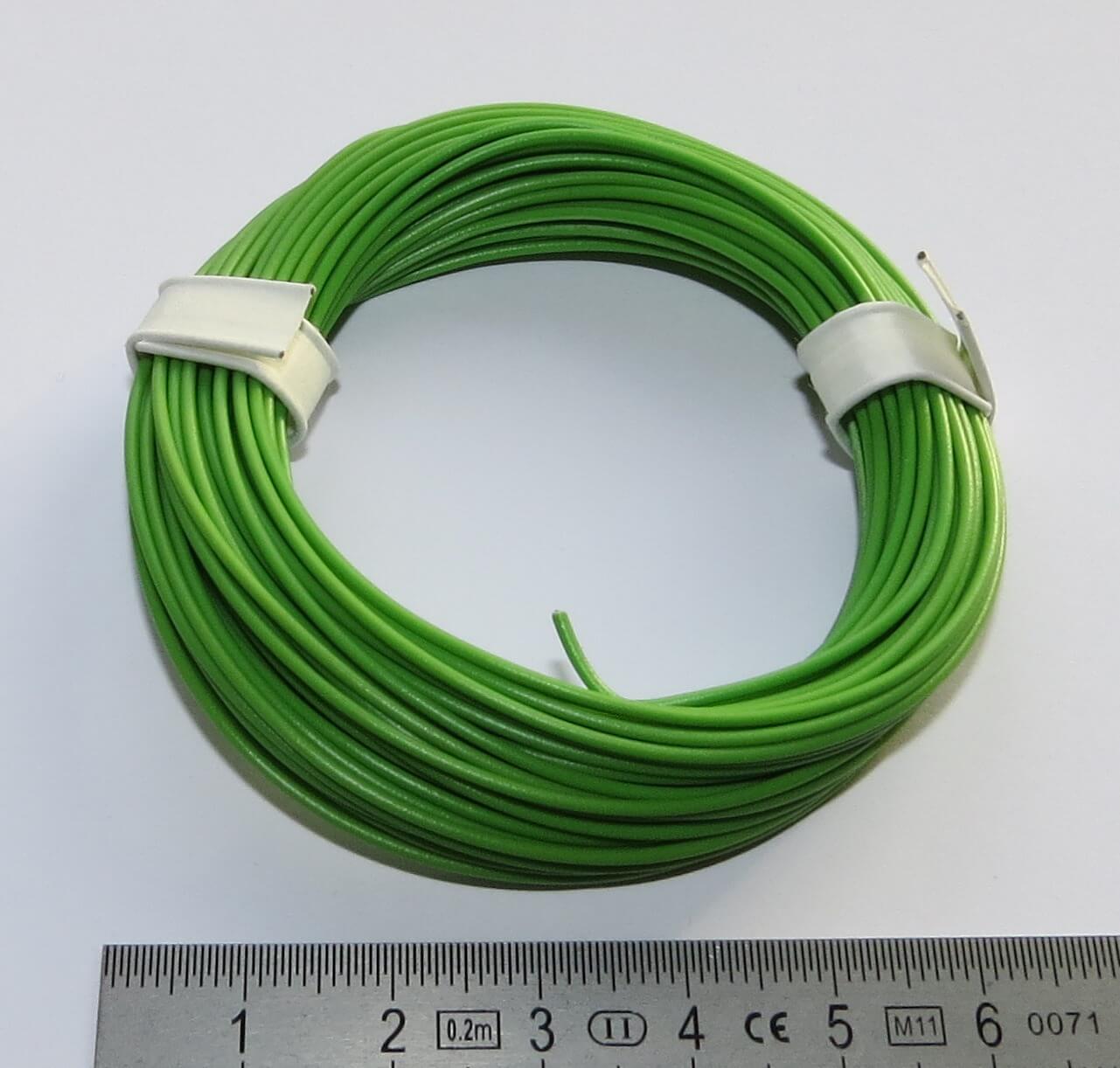 PVC-Litze, 0,14 qmm, grün, 10m-Ring                         