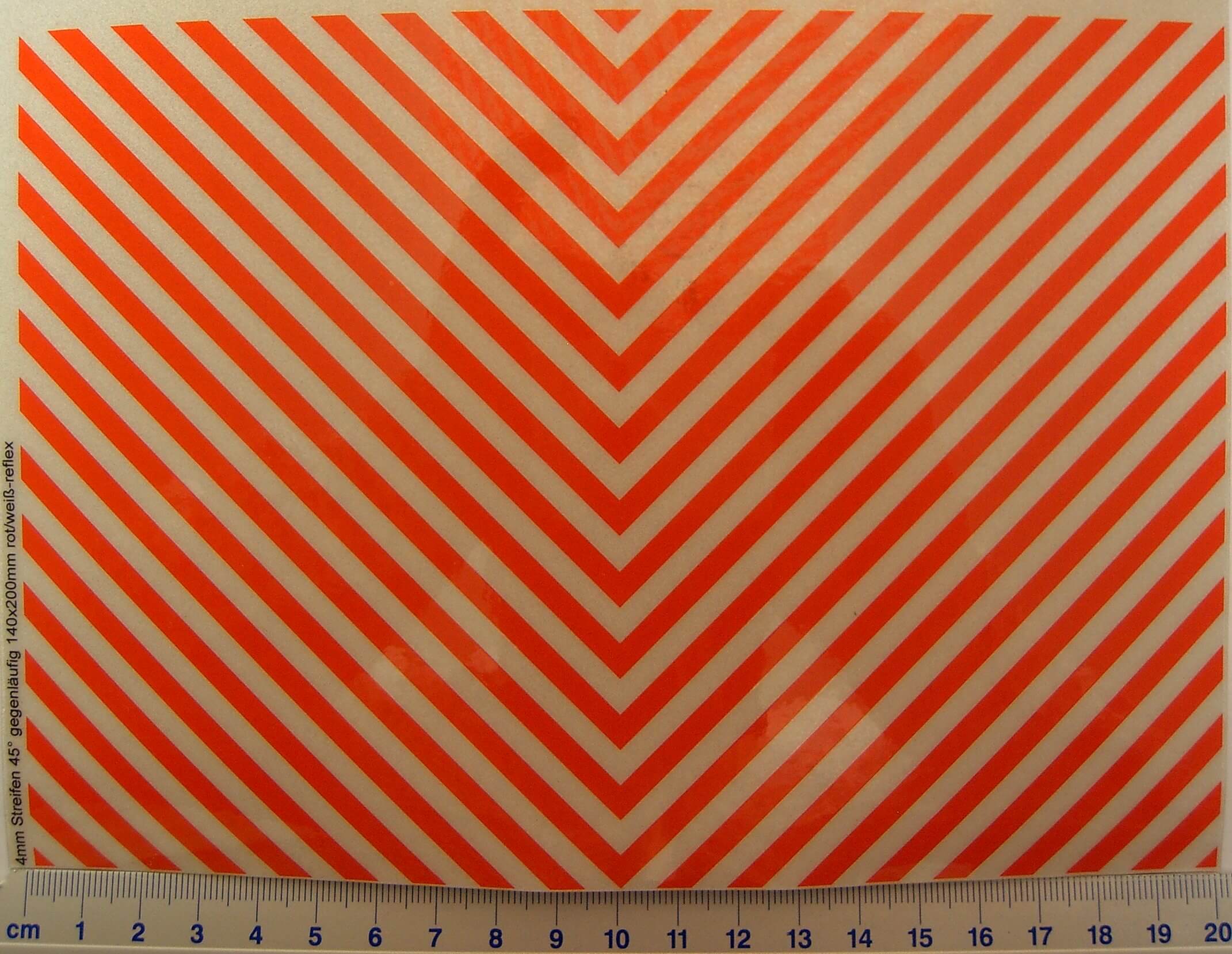 Dekorbogen Warnstreifen REFLEKTIEREND ca. 200x140mm         