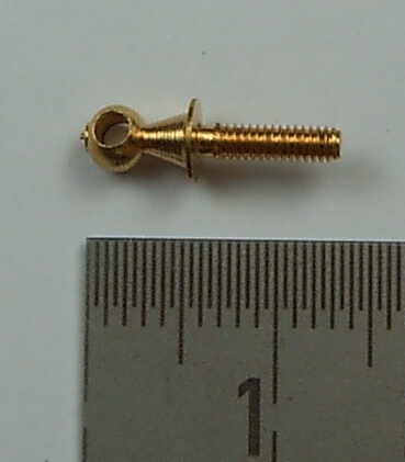 Haltegriffstangen, Messing, Gewinde M2.  Kegelbund 4,5mm