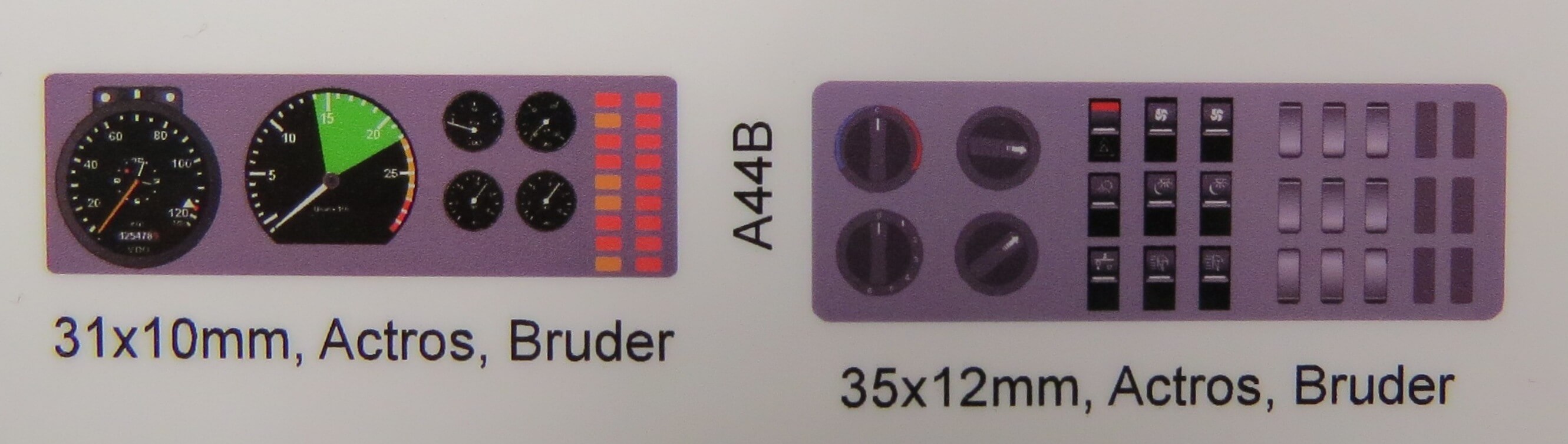 1 Decal/Aufkleber "Armaturenbrett" A44B  für Actros von     