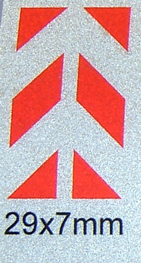 gedrucktes Foliendecal Reflex-Folie W-3  45°-Schräge        