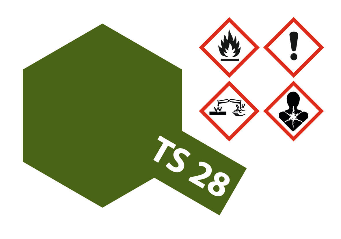 1x Sprühlack-Dose 100ml, Braunoliv 2,matt, TS-28            