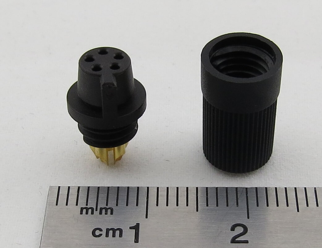 1 Stk. 5-poliger Miniatur-Kabelkupplung. Kupplung,