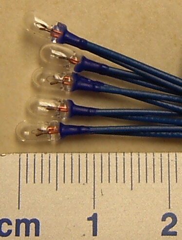 Birnen 5V, 60mA, 5 Stück ca. 2,8mm Durch messer, mit 15cm   