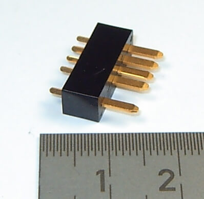 1x 5-poliger Stecker, schwarz, ca. 16x5  mm