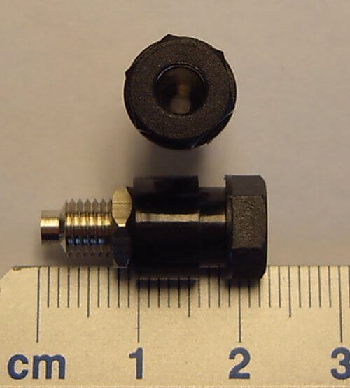 Telefonbuchse, schwarz, für 4mm Büschel- Stecker,           
