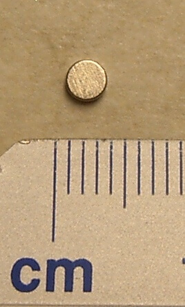 Neodym Magnet, rund, 3mm Durchmesser 1mm dick, hohe