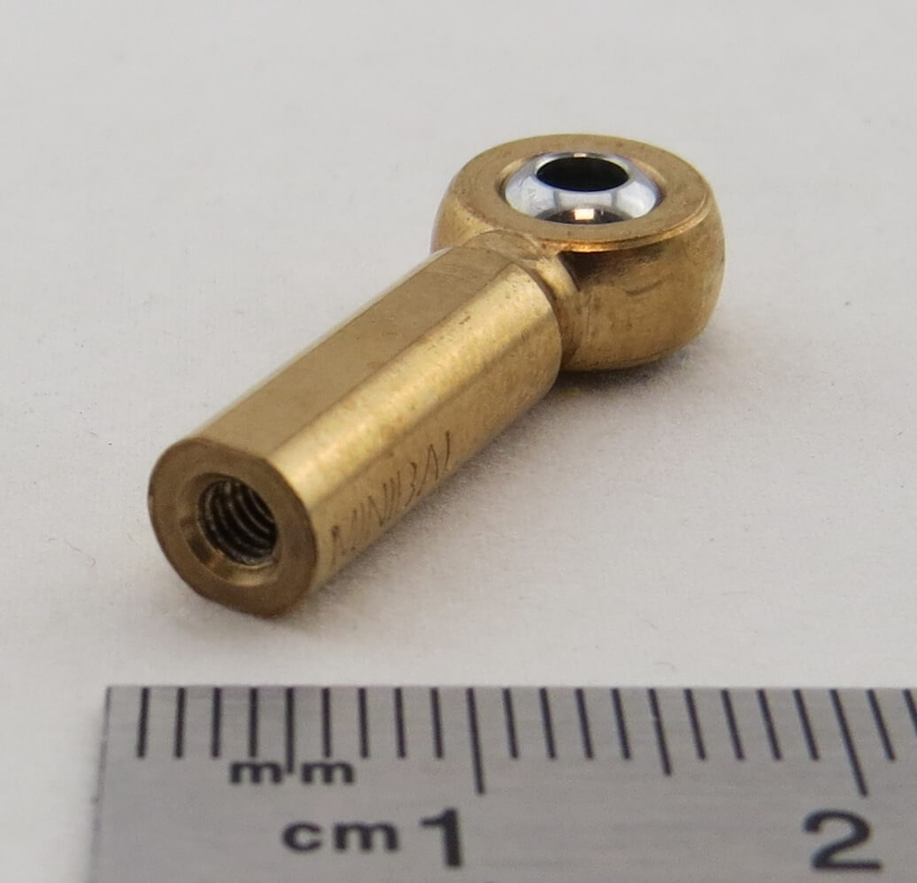 Gelenkkopf M3, Kugelbohrung 3,0mm Kopf aus Lagerbronce