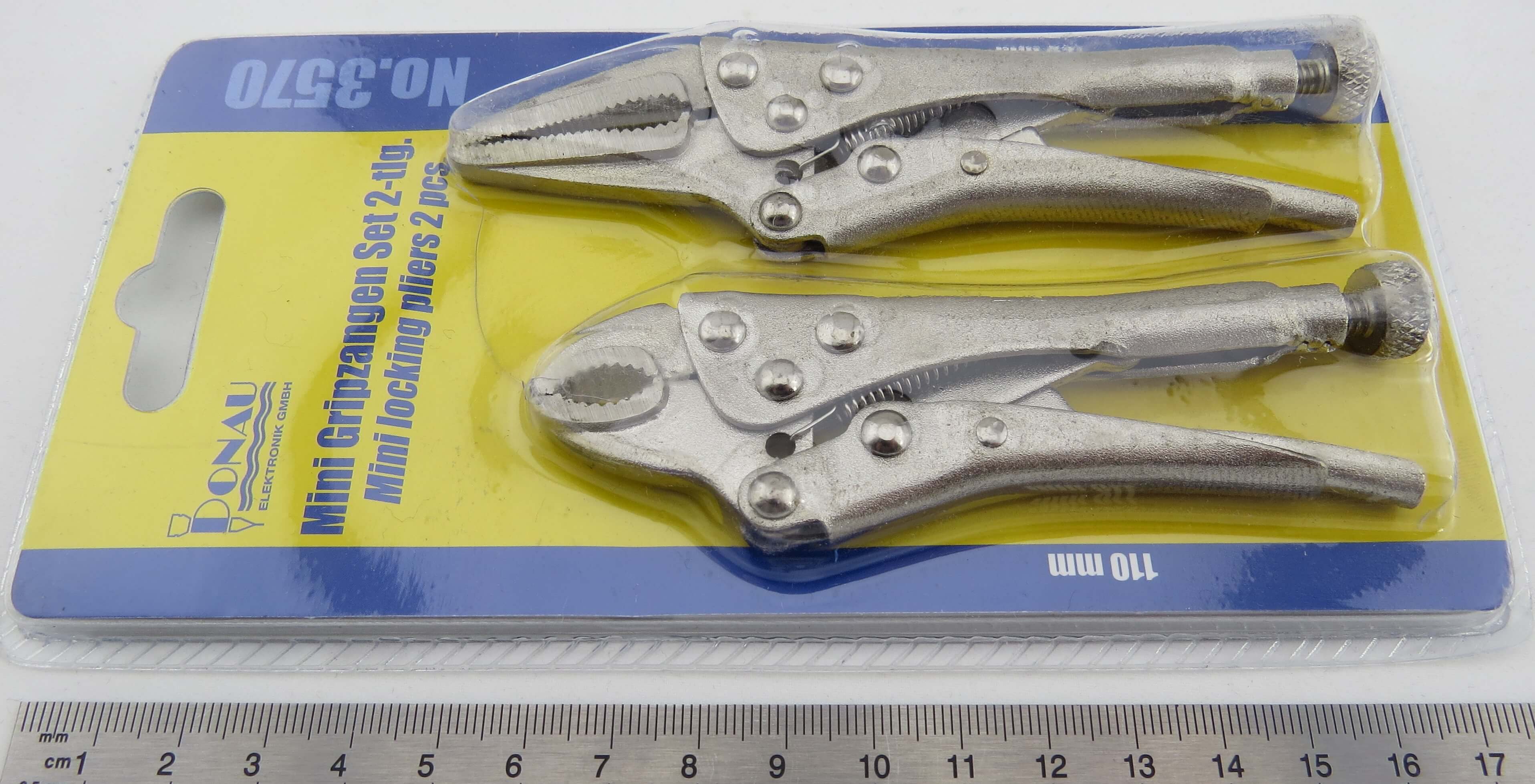 Grip-Zangen-Set 2-teilig. Zange 110mm lang mit kurzem Schnab