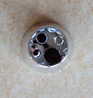 Lampenunterteil (Sockel) Rundumleuchte,  verchromt, 1       