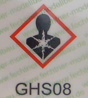 gedruckte Gefahrgutzettel (WDC-Maßstab)  GHS08 laut         
