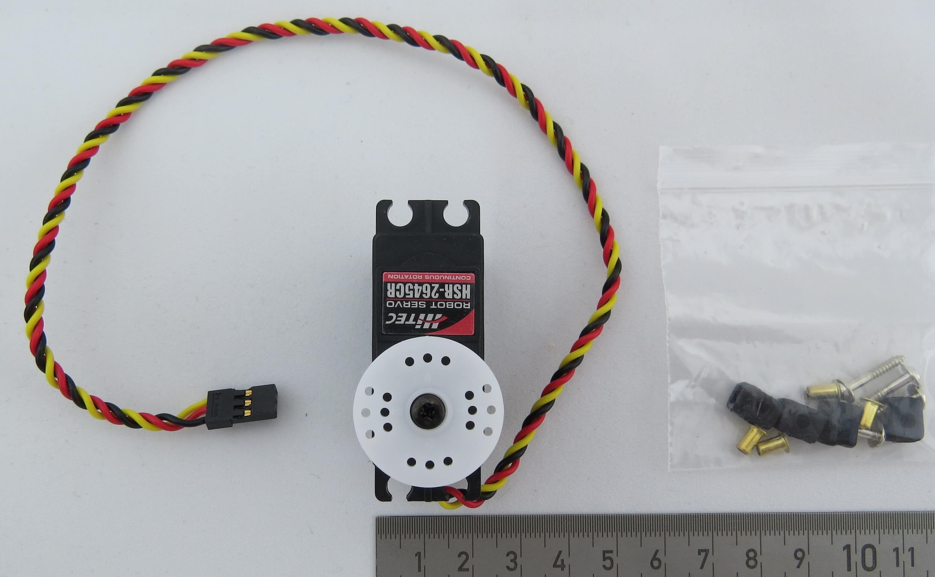 1x Sonder-Servo HSR-2645CR (Hitec). Endlos rotierend!       