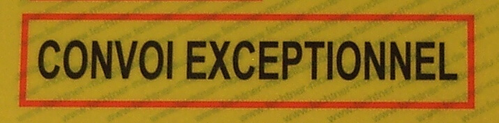 Aufkleber REFLEX-Warnschild "CONVOI EXC" aus                