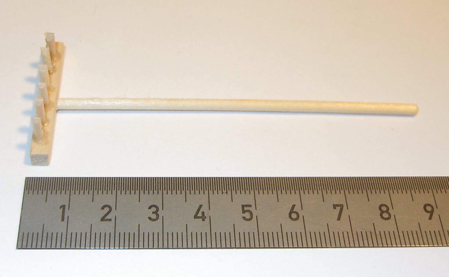 1 Holz-Rechen, natur, 9x3,5cm                               