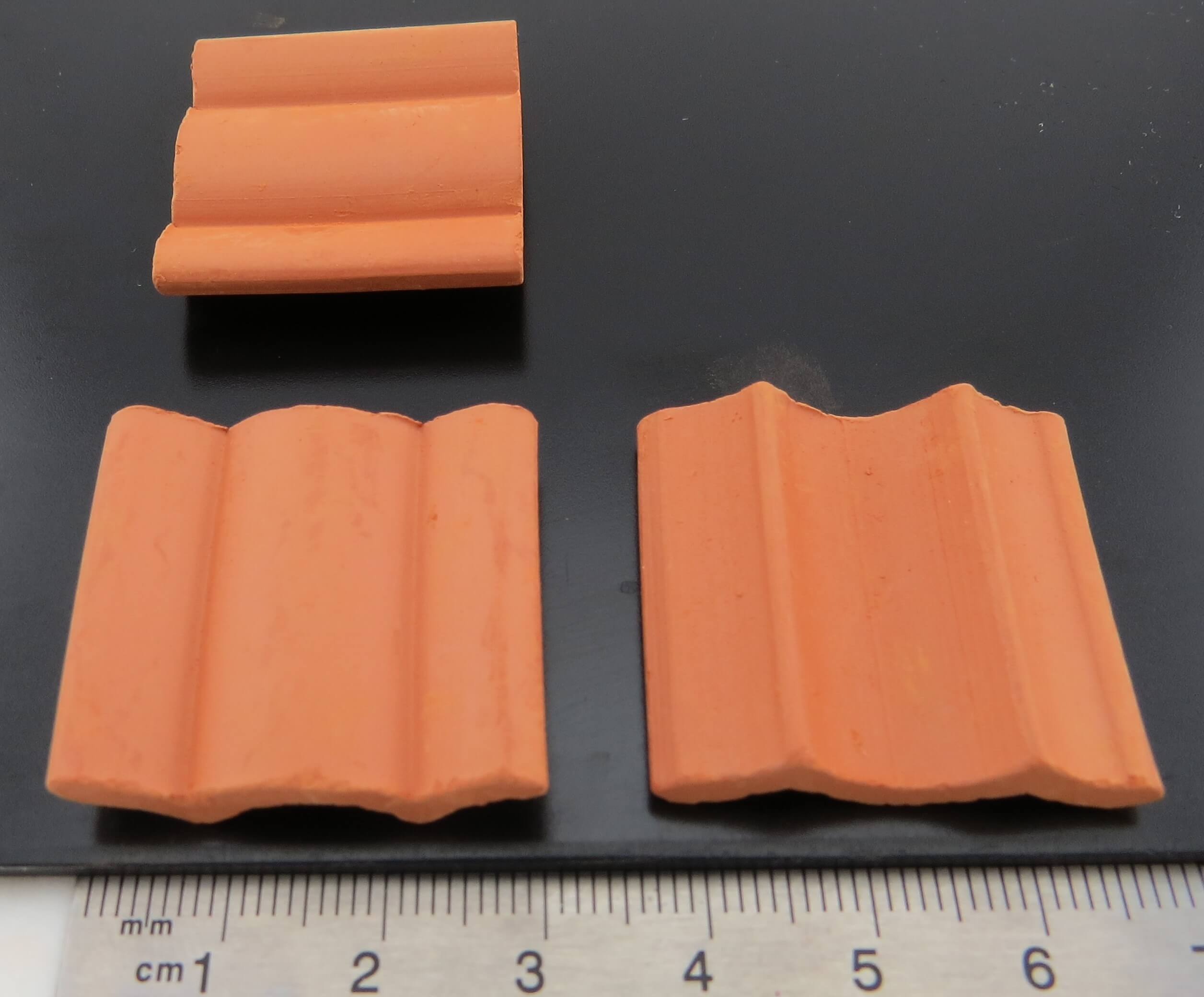 Beutel Dachpfanne 2,8x3cm, rot, flämischer Stil, ca. 100    