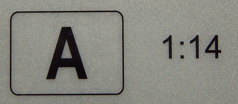 A-Schild schwarz/weiß 1/Tamiya. Hinweis  "Abfalltransport"