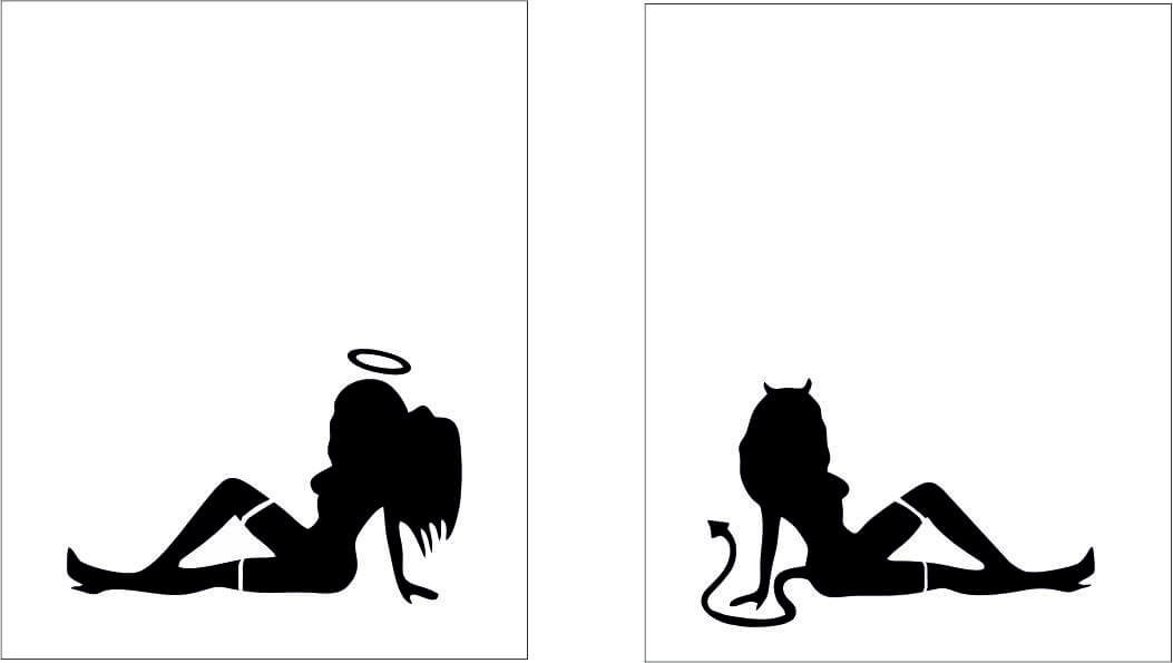 1 Paar Schmutzlappen 50 x 40mm (H x B)   mit 1-farbigem Deko