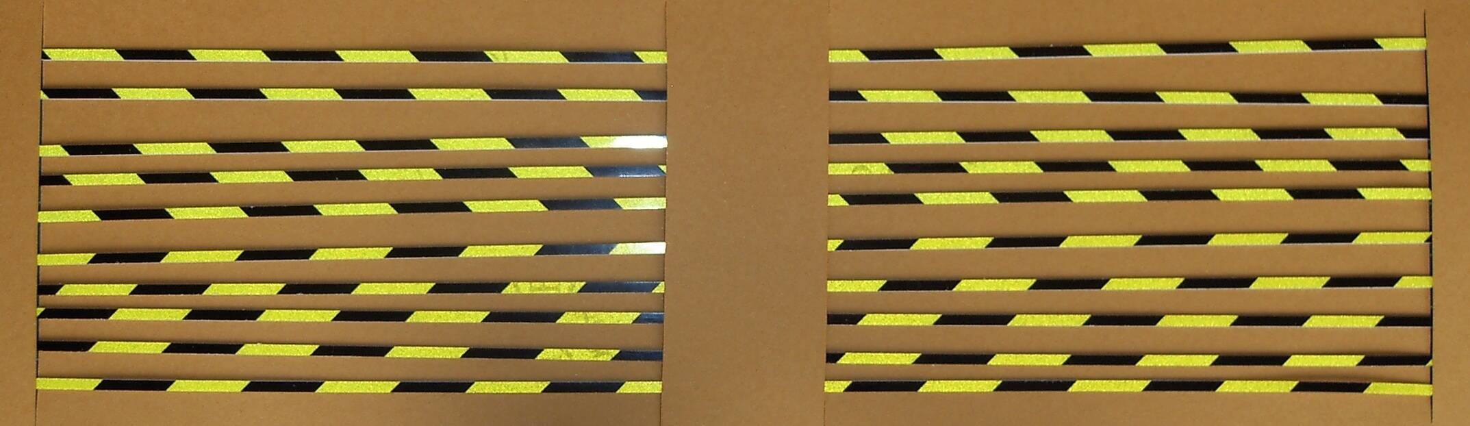 Warnstreifenset 2mm Streifenbreite, 45°,