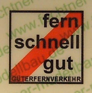 Fern-Schnell-Gut-Schild  16x16mm, 1:TAM  Selbstklebendes    