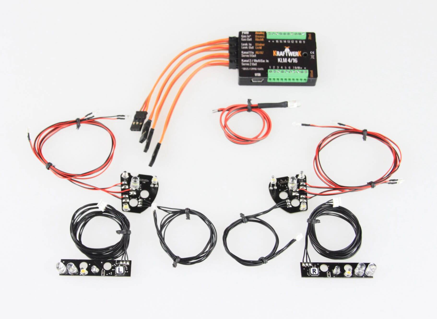 EasyBus Lichtanlage KLM 4/16 TAMIYA MB Arocs 3363           