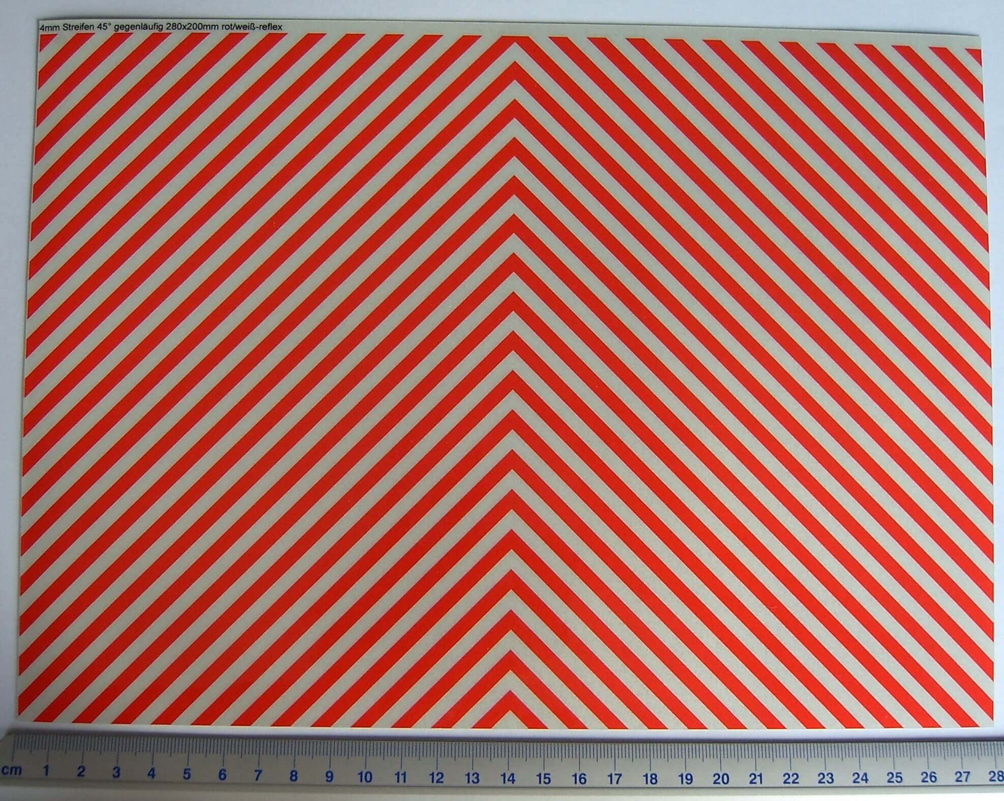 Dekorbogen Warnstreifen reflektierend ca. 200x280mm         