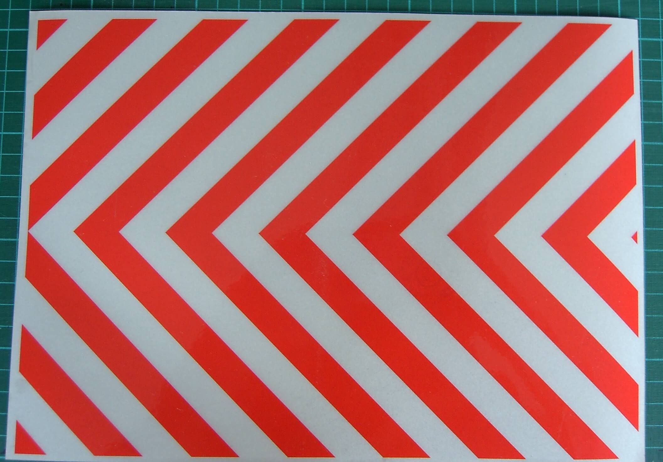 Dekorbogen Warnstreifen reflektierend ca. 200x280mm         