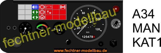 Decal/Aufkleber "Armaturenbrett" MAN/KAT 1-teiliges Decal:  