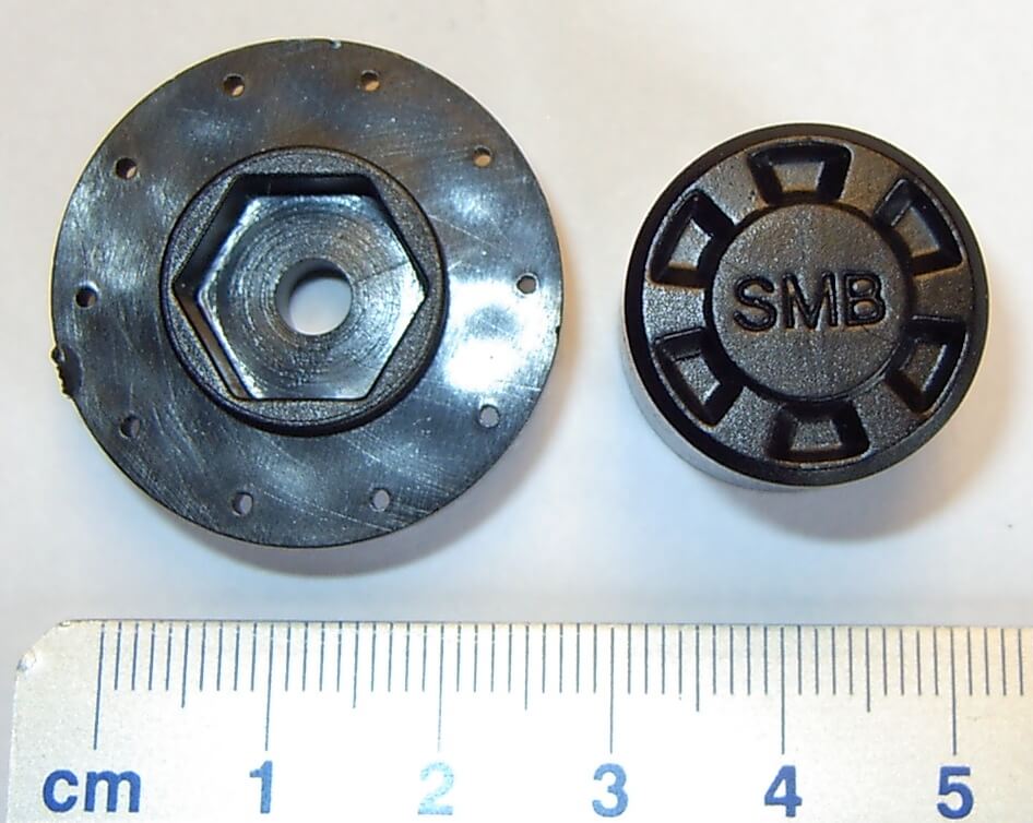 1x Nabe Antriebsachse V4, Kunststoff mit Innensechskant     