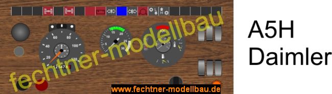 Decal/Aufkleber "Armaturenbrett" A5H für Daimler-LKW helles 