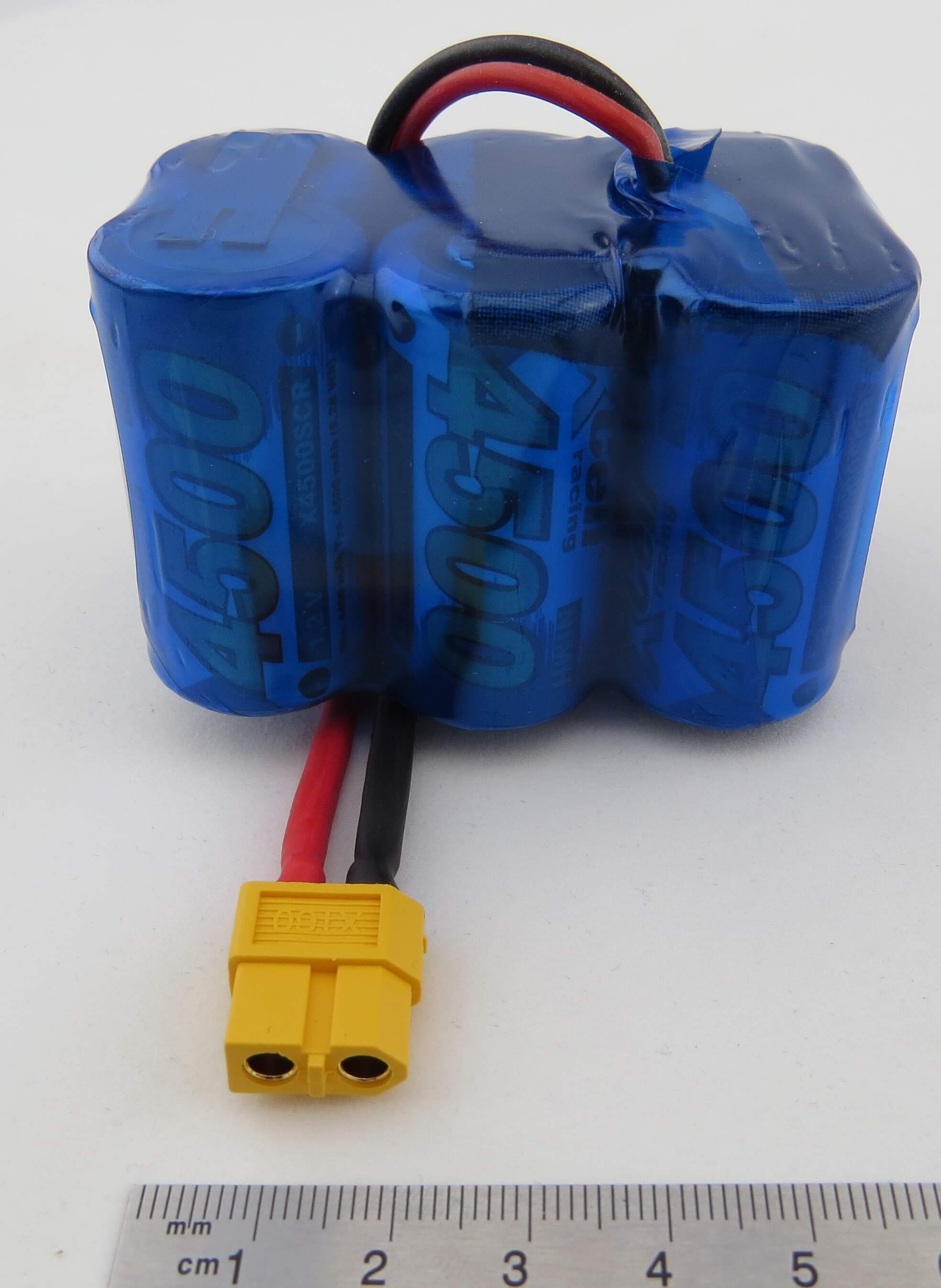 1 Akku-Pack mit SUB-C 4500-Zellen. 7,2V 6 Zellen, 4500mAh   