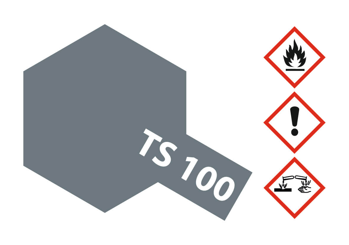 Sprühlack-Dose 100ml, Gunmetall hell, seidenmatt, TS-100    