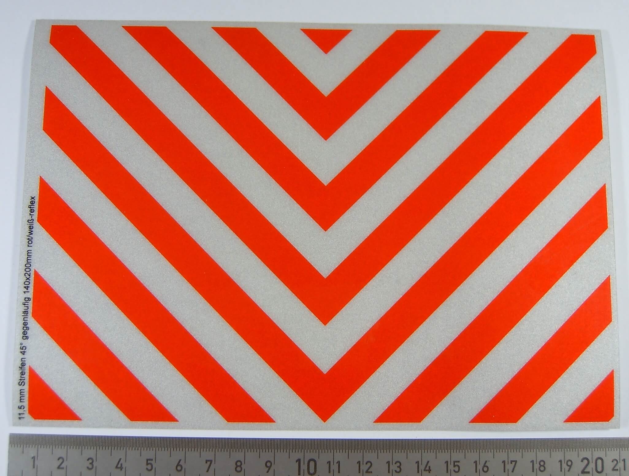 Dekorbogen Warnstreifen REFLEKTIEREND ca. 200x140mm         