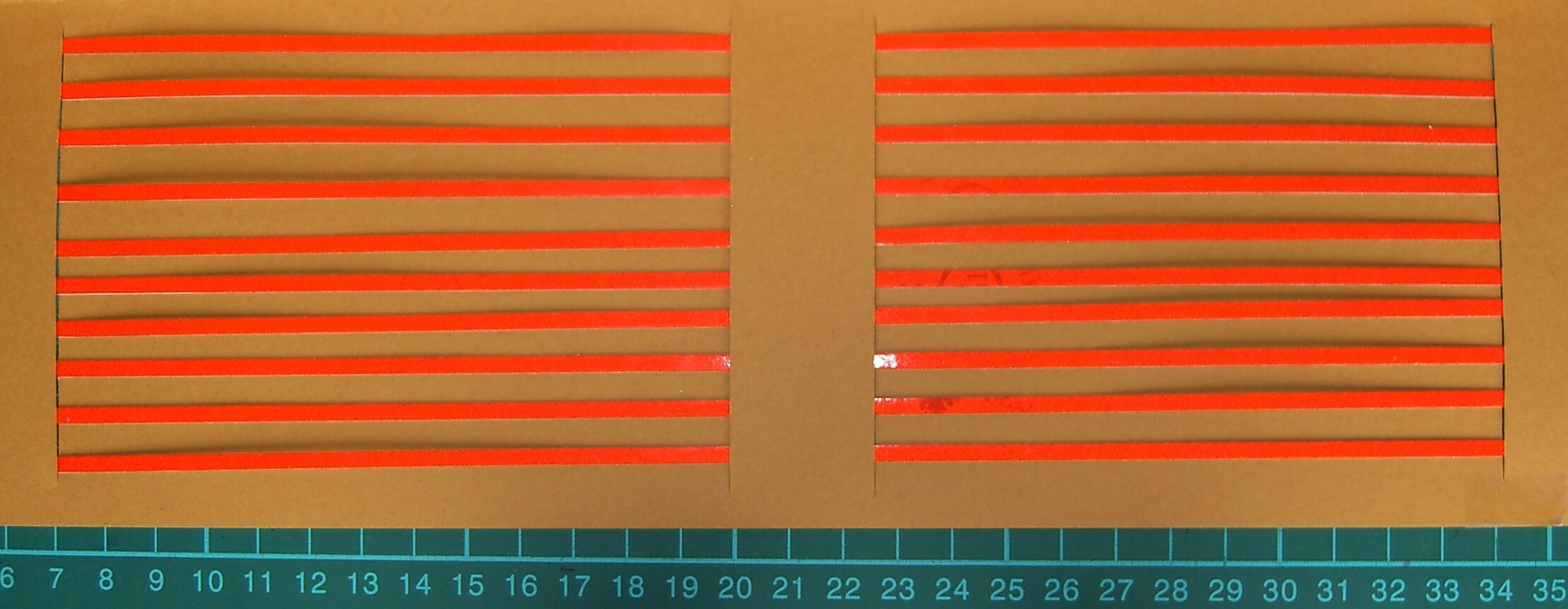 Warnstreifenset 3mm Streifenbreite, rot-reflex, ca. 280mm