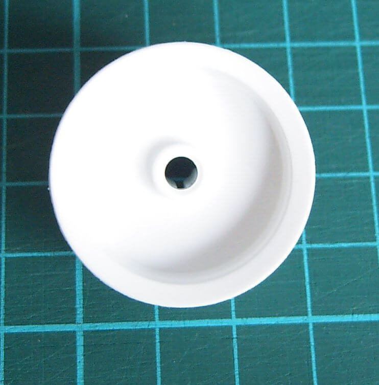 Felge, weiß,30/27mm Horn/Bett Durchmess. 16mm breit, mit    