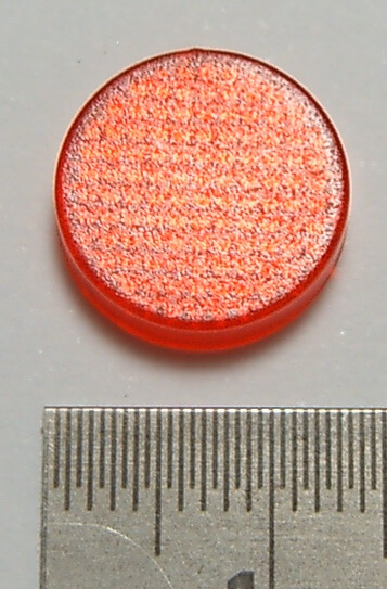 1 Abdeckkappe, rot, aus Makrolen, 12x2mm Passend zu den