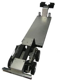 Tieflader-Auflieger, schwarz. Bausatz eines