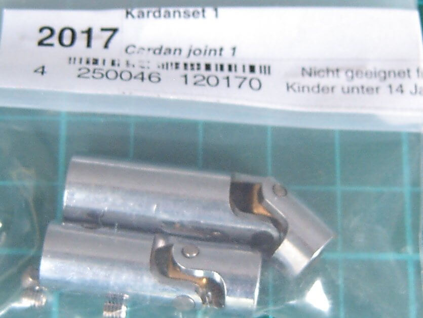 Kardanset1, vernickelt, beidseitig 4mm-  Bohrung            