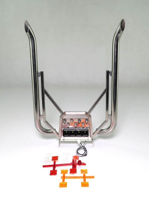 1:14 Auspuffanlage für VOLVO High-Pipe mit LED              