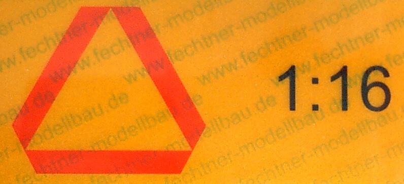 ECE69-Aufkleber zur Heckmarkierung. 1/16 Aus verkehrs-gelb  