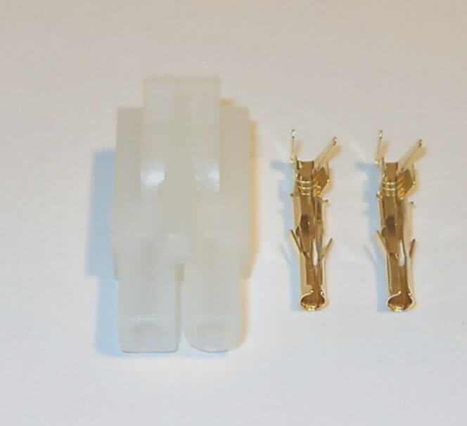 1 Tamiya-Buchse mit vergoldeten Kontakten, (2-polig)