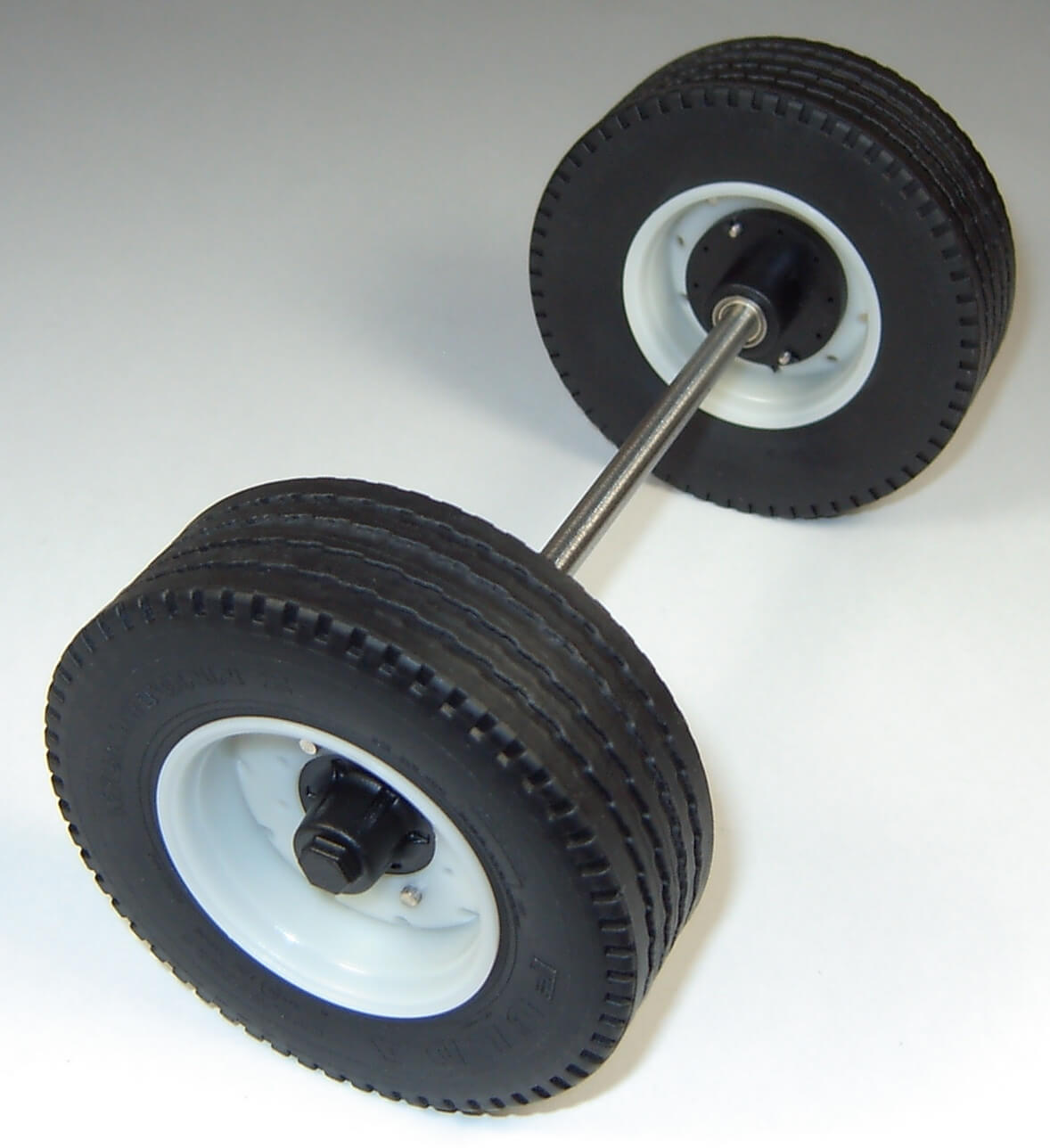 1 Komplett-Auflieger-/Anhängerachse, Edelstahl 160mm Länge  