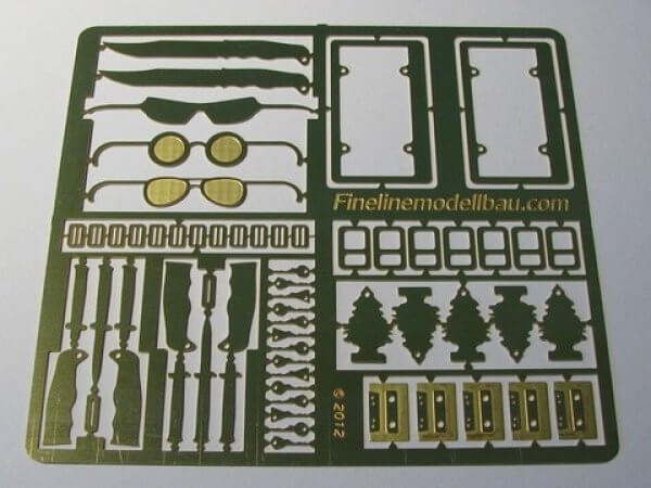 1 Ätz-Set mit Ausstattungsteilen für den Maßstab 1:10 bis