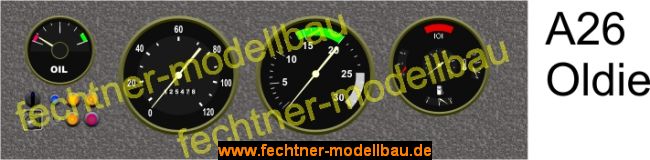 Decal/Aufkleber "Armaturenbrett" A26 für einen Oldie,       